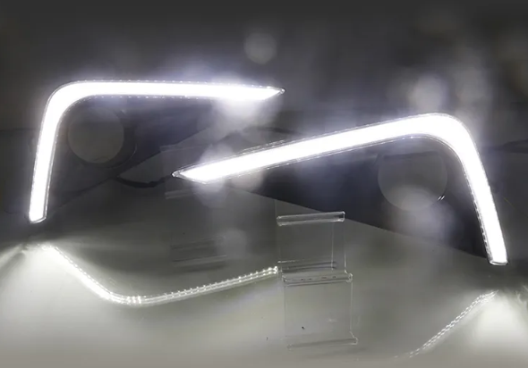 KEEN 12V Daytime Running Light for Toyota Rush 2019 2020 LED Fog Light White and Yellow DRL Auto turning