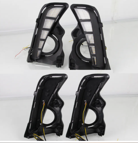 KEEN New Daytime Running Light for Toyota Highlander 2018 2019 LED DRL Flow Turn Signal Car Driving Fog Lamp