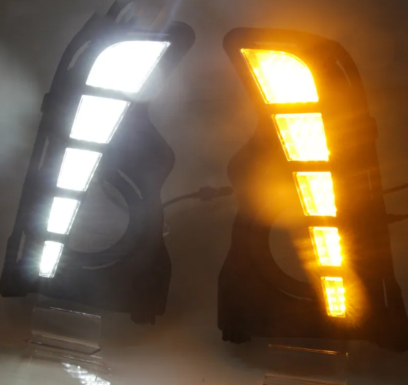 KEEN New Daytime Running Light for Toyota Highlander 2018 2019 LED DRL Flow Turn Signal Car Driving Fog Lamp