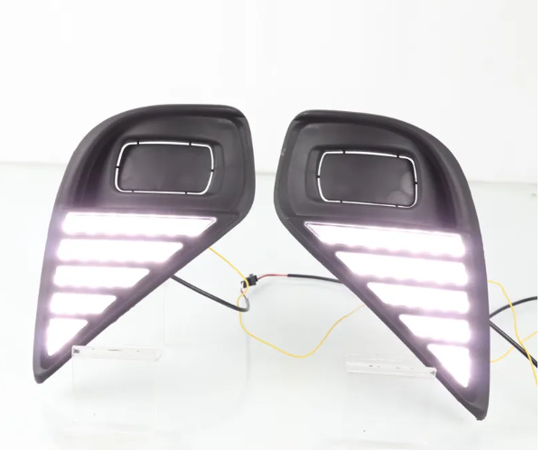   KEEN led Daytime Running Light for Toyota Highlander 2020 2021 2022 DRL Driving Fog Lamp with Flow Turn Signal Auto Head Lights