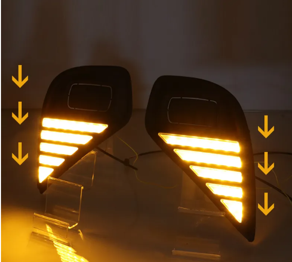   KEEN led Daytime Running Light for Toyota Highlander 2020 2021 2022 DRL Driving Fog Lamp with Flow Turn Signal Auto Head Lights