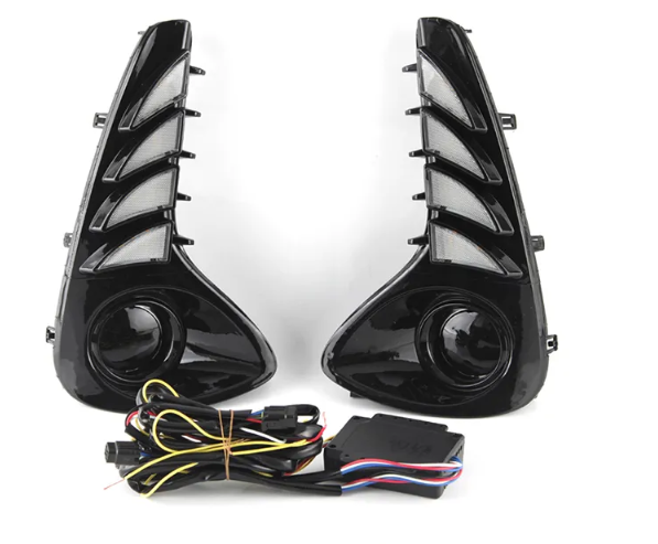 KEEN Hotselling Car LED DRL Daytime Running Light With Yellow Turn Signal Function Fog Lamp For vios 2020 2021