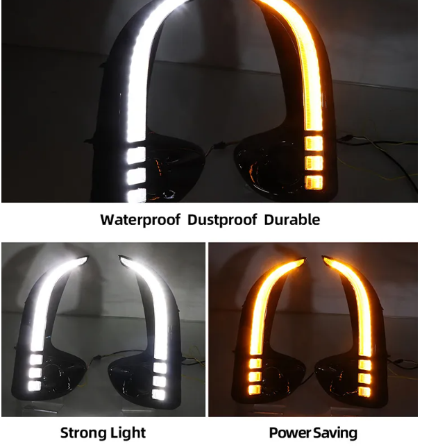 KEEN New Daytime Running Lamp for Toyota Vios YARIS 2021 2022 LED DRL Fog Lamp Yellow Turning Headlight