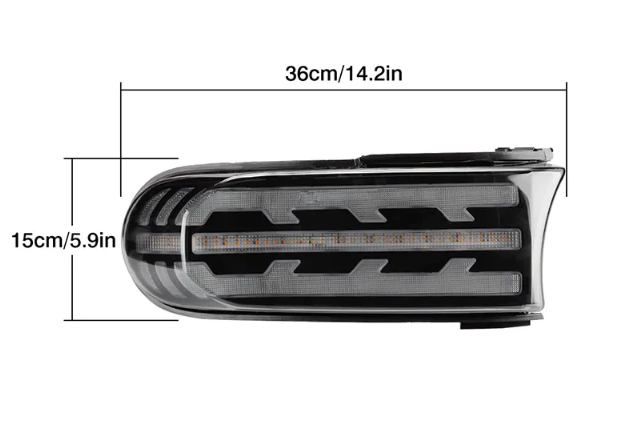 KEEN 12V LED DRL Daytime Running Light For Toyota FJ Land Cruiser 2007-2021 Flow Turn Lights Start-scan Fog lamp Headlight