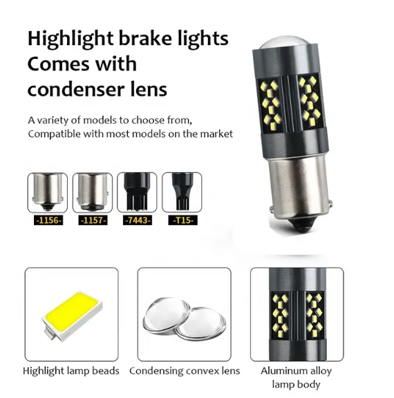 KEEN 12V led Car Bulb 1156 2016 42SMD 1157 Ba15s T15 W16W Turn Signal Reverse Lamp Tail Light T20 T25 Led Light 7443 7440 Led