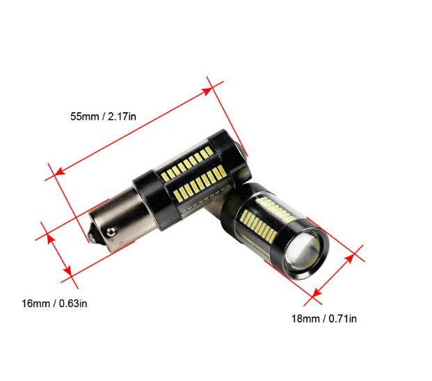  KEEN 12-80V Car Led Turn Signal Tail Bulb 2016 108SMD BAU15S BAY15D 7440 7443 Reverse Brake Light T20 1156 1157 LED Bulb