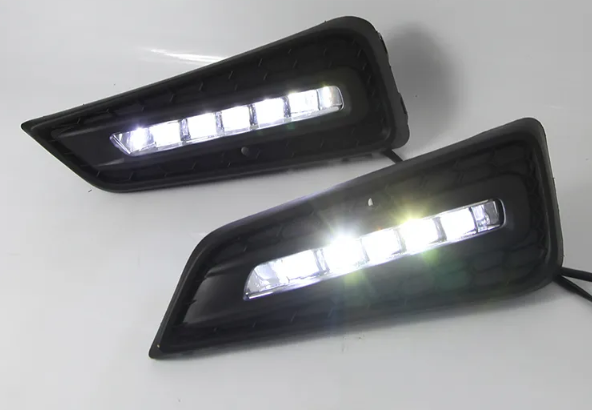    KEEN High Quality LED Daytime Running Light for Honda City 2015-2018 Flow LED DRL Driving Fog Light Cover LED Turning