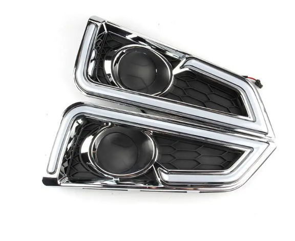  KEEN For 2015 2016 City 12V Car Led DRL Daytime Running Lights with 6000K white and amber turn signal fog lamp cover