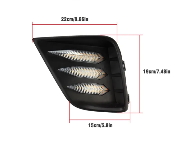  KEEN 12V Led Car Light DRL for Honda City 2020 2021 Daytime Running Light Fog Lamp Dynamic Turning Signal led