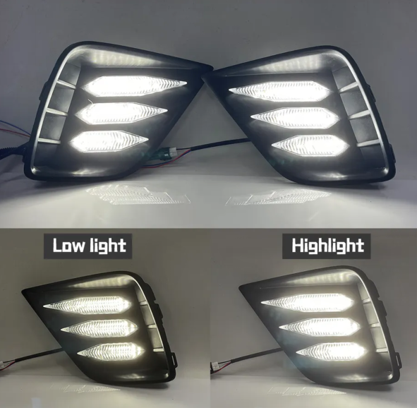  KEEN 12V Led Car Light DRL for Honda City 2020 2021 Daytime Running Light Fog Lamp Dynamic Turning Signal led
