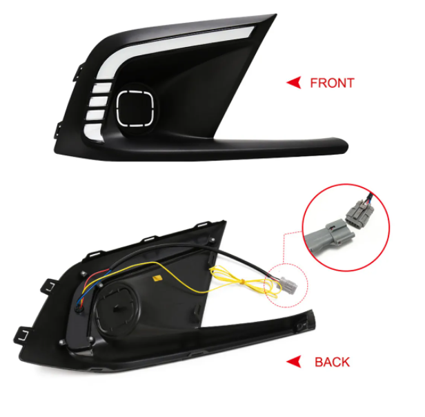 KEEN led DRL for Honda Civic 11th 2021 2022 Start-scan Daytime Running Light with Flow Turn Signal Driving Fog Lamp Head Lights