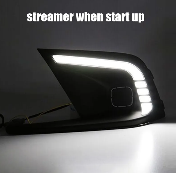 KEEN led DRL for Honda Civic 11th 2021 2022 Start-scan Daytime Running Light with Flow Turn Signal Driving Fog Lamp Head Lights