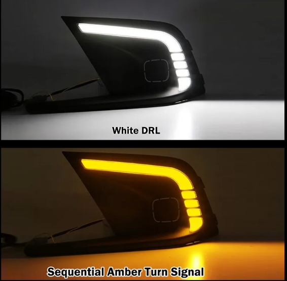 KEEN led DRL for Honda Civic 11th 2021 2022 Start-scan Daytime Running Light with Flow Turn Signal Driving Fog Lamp Head Lights