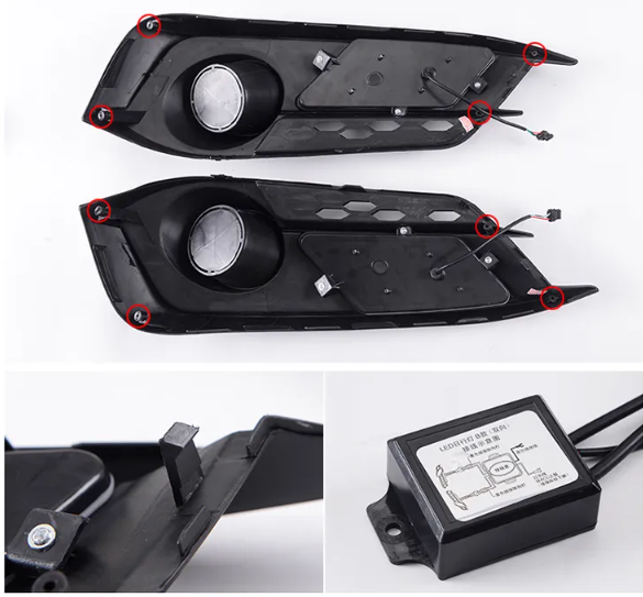 KEEN High Quality 12V LED DRL For Honda Civic 2016-2018 White Blue Amber Daytime Running Light Fog Lamp