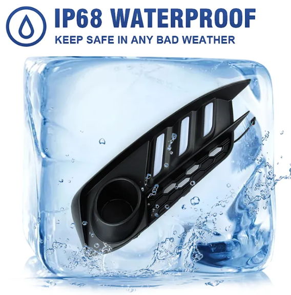 KEEN High Quality 12V LED DRL For Honda Civic 2016-2018 White Blue Amber Daytime Running Light Fog Lamp