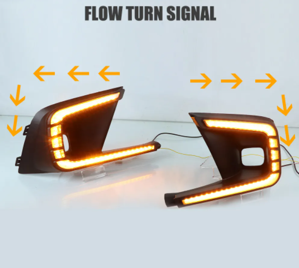 KEEN 12V Car Daytime Running Light for Honda Civic 2021-2022 Start-scan LED DRL with Dynamic Turn Signal Driving Fog Lamp