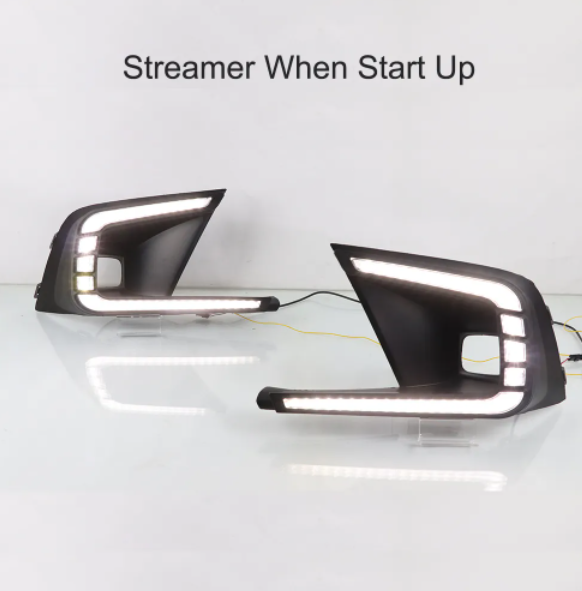 KEEN 12V Car Daytime Running Light for Honda Civic 2021-2022 Start-scan LED DRL with Dynamic Turn Signal Driving Fog Lamp