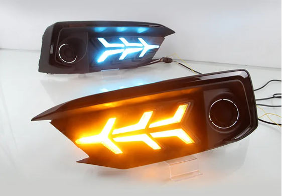  KEEN 12V Daytime Running Light for 2019-2020 Honda Civic LED DRL Sequential Turning Light Fog Lamp Cover