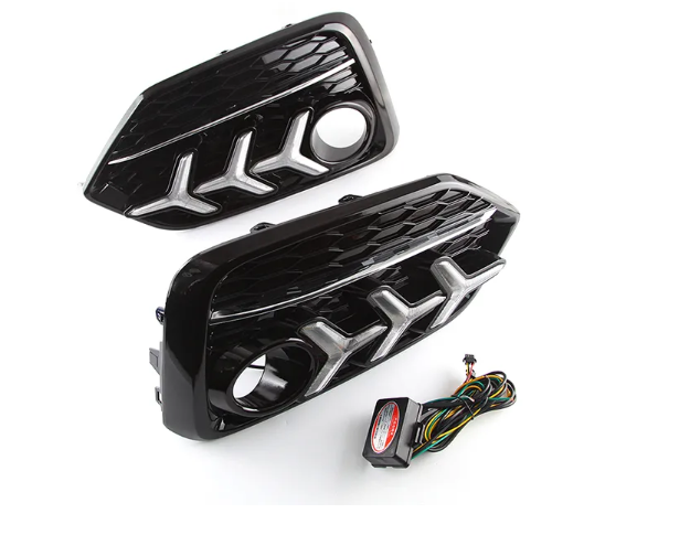 KEEN Hot Sale DRL for 2019 2020 Honda Civic Hatchback Daylight Fog Light Cover led Flow Turning Head Lamp