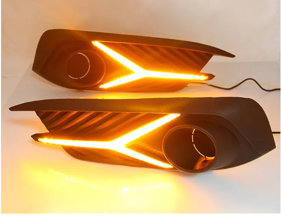 KEEN 12V Car led Daytime Running Lamp for Honda Civic 2016-2018 led Fog Light Cover LED Head Lamp