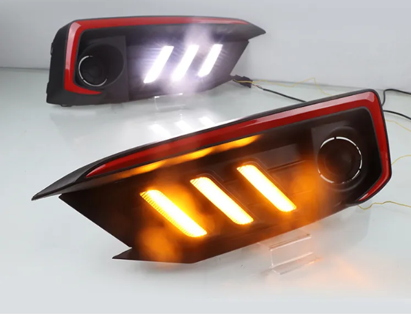 KEEN Hot Sale 12V Daytime Running Light for Honda Civic 2019-2020 Daylights Yellow Turning Fog Lamp Cover