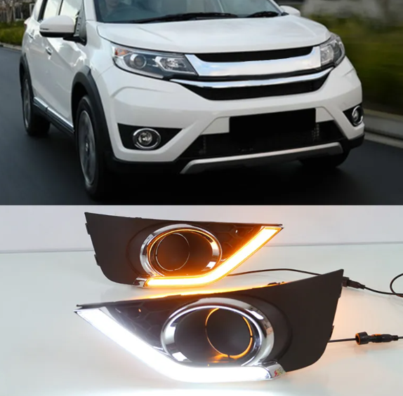 KEEN 12V Car Part led DRL for Honda BRV BR-V 2015 2016 2017 Daytime Running Light Turning Lamp Driving Fog Lights