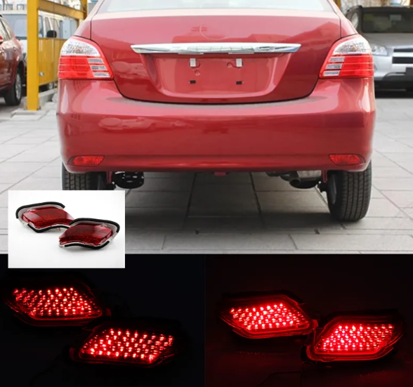  KEEN Hot Sale Reflectors LED for Toyota Vios 2014-2016 Tail Warning Lamp Rear Brake Light 12V Car Lights