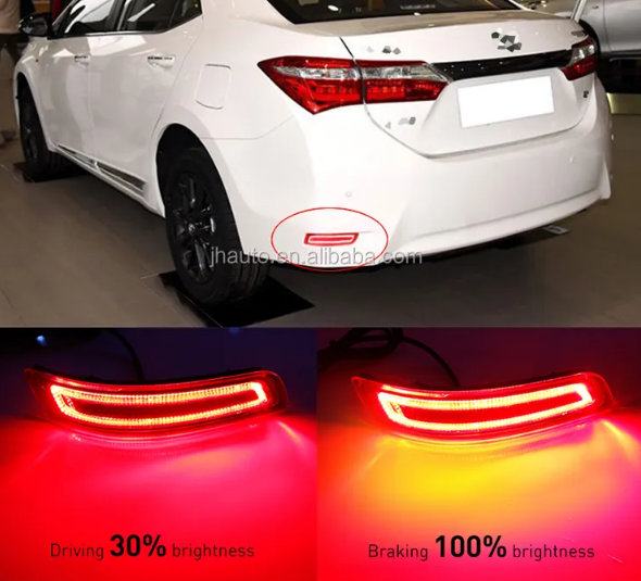 KEEN For DC12V Auto Parts Rear Bumper Reflector Light For 2014-2016 Toyota Corolla Axio Tail Lamp Car LED Brake Turn Signal Lights