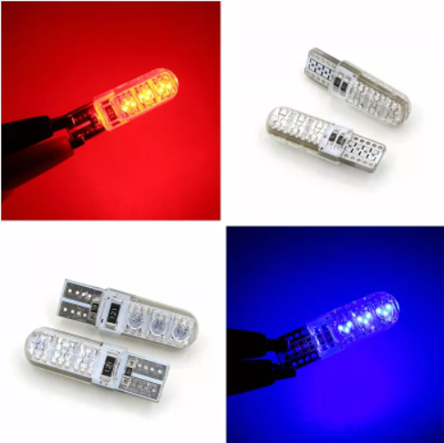 KEEN Silicone LED Bulb T10 5050 6SMD Canbus W5W Auto Clearancce Wedge Side License Plate Lamps Parking Lights