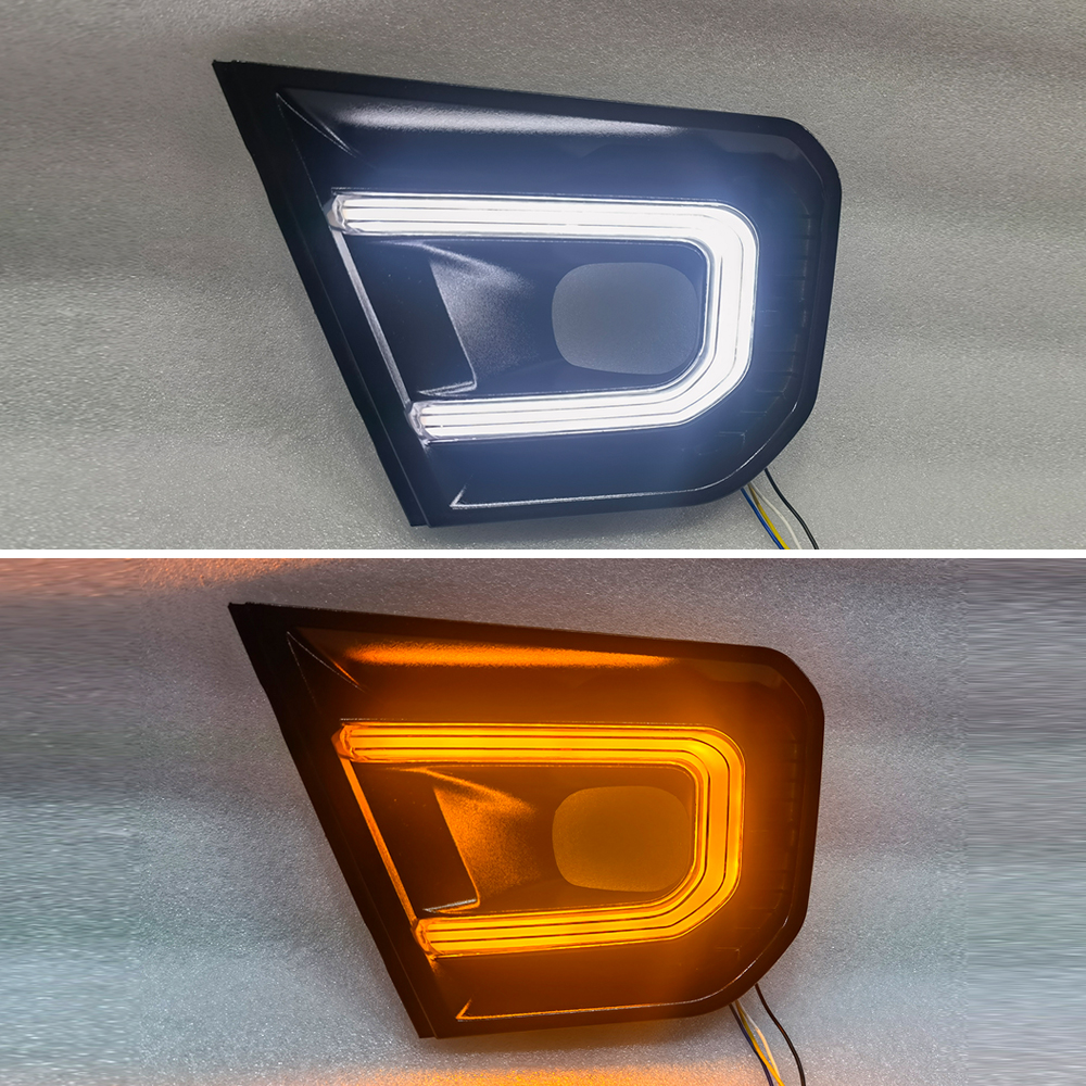 KEEN 12V Car DRL For Ford Ranger 2022 2023 Daytime Running Light Driving Fog Lights with Flow Turning Lamp