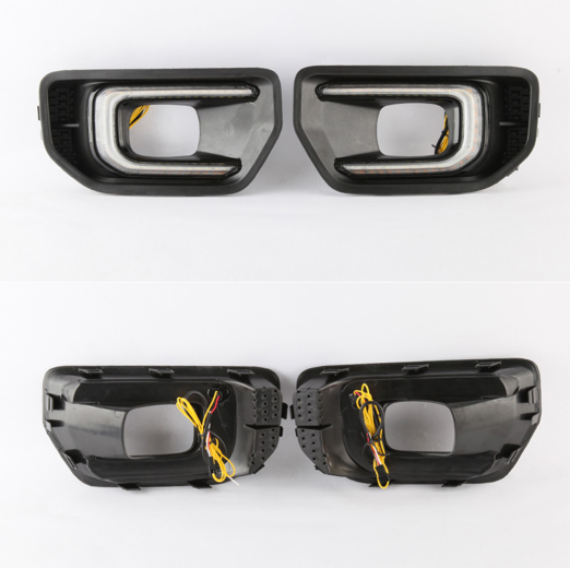 KEEN New LED Daytime Running Light For Ford Ranger T8 Pickup 2022 2023 DRL Fog Lamp Dynamic Turn Signal Auto Head Light