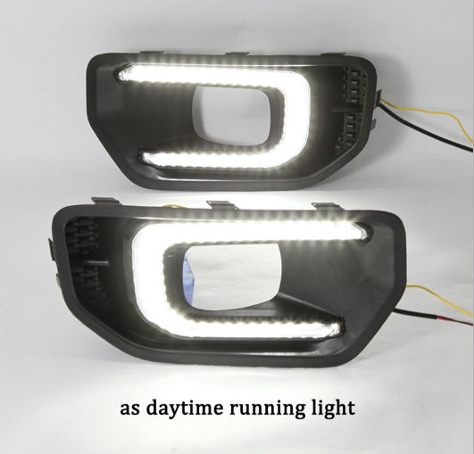 KEEN New LED Daytime Running Light For Ford Ranger T8 Pickup 2022 2023 DRL Fog Lamp Dynamic Turn Signal Auto Head Light