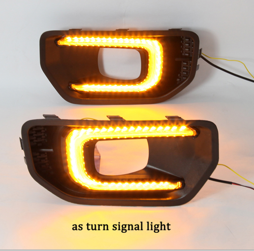 KEEN New LED Daytime Running Light For Ford Ranger T8 Pickup 2022 2023 DRL Fog Lamp Dynamic Turn Signal Auto Head Light