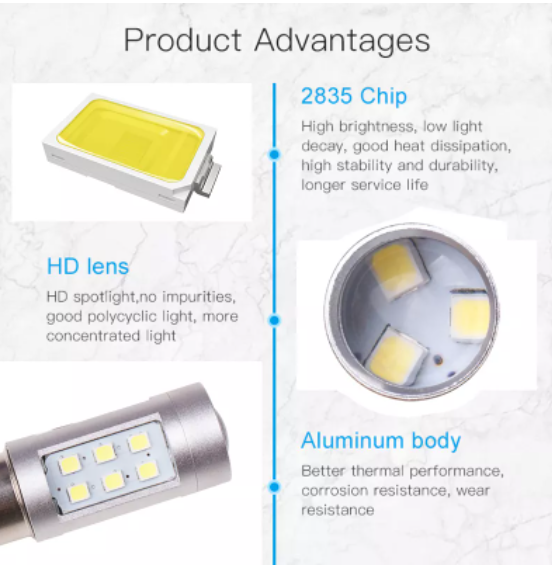 KEEN 12V-24V Car LED Light Bulb 1156 1157 2835 21SMD T20 T25 BA15S BA15D 7440 7443 Tail Brake Lamp Turn Signal Lights