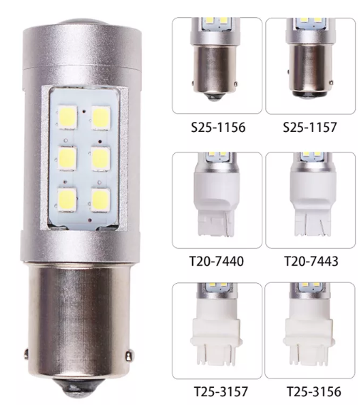KEEN 12V-24V Car LED Light Bulb 1156 1157 2835 21SMD T20 T25 BA15S BA15D 7440 7443 Tail Brake Lamp Turn Signal Lights