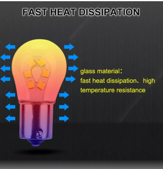 KEEN 12V Glass Case LED 1156 1157 BA15s BA15D 3030 12SMD P21W PY21/5W Car light Bulb Brake Stop Lights Turn Signal Tail lamp