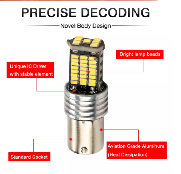 KEEN 1156 BA15S P21W BAU15S PY21W LED P21/5W 1157 BAY15D 4014 60smd led Bulbs CanBus lamp For Turn Signal Light 12V