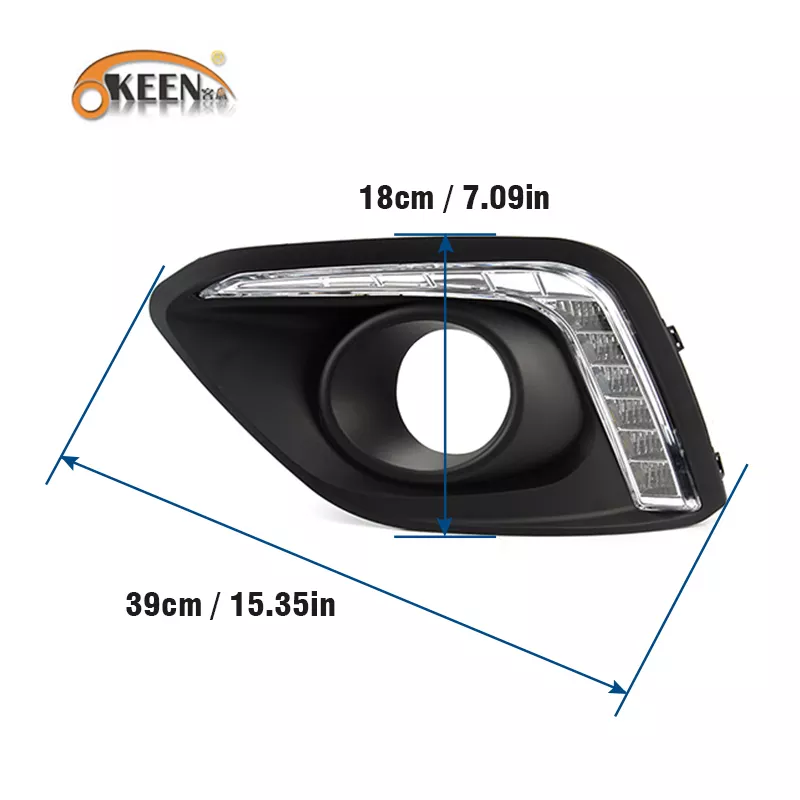  KEEN Waterproof Car LED for 2013 2014 2015 Suzuki Swift 2016 LED DRL Accessories Daytime Running Light Fog Lamp fog Lamp Cover