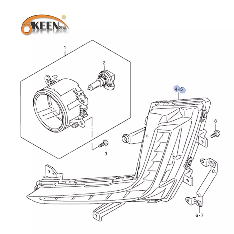  KEEN Waterproof Car LED for 2013 2014 2015 Suzuki Swift 2016 LED DRL Accessories Daytime Running Light Fog Lamp fog Lamp Cover