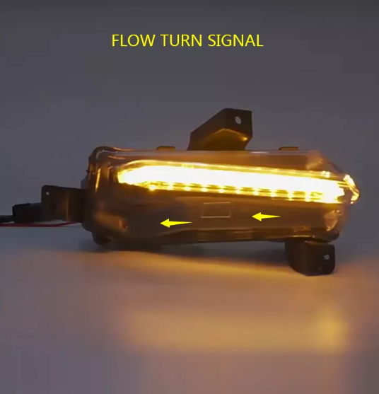 KEEN 12V New LED DRL for DRL For Chevrolet Camaro 2019 2020 2021 Daytime Running Light with Flow Turn Signal Fog Lamp Head Light