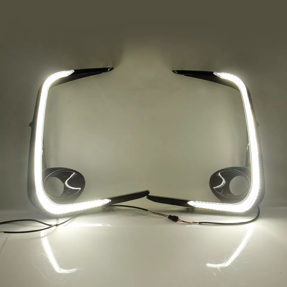   KEEN 12V for Car 2019 2020 Toyota Corolla Led DRL Daytime Running Light White Amber Flow Turn Signal Fog Lamp Cover