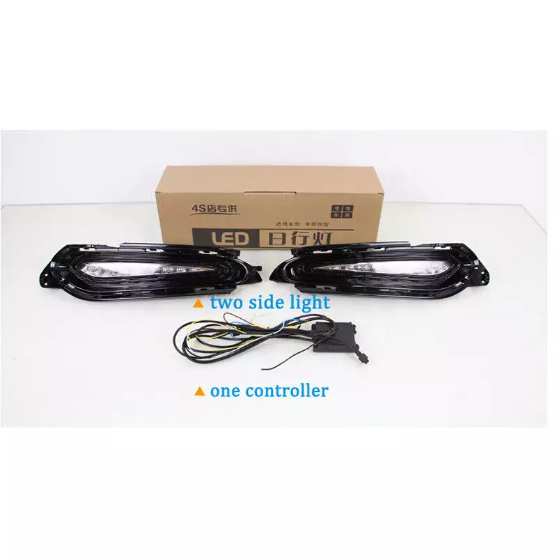   KEEN 12v Daytime Running Light for Honda Vezel 2015-2018 LED DRL with Amber Turn Signal Auto Driving Fog Light