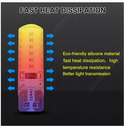 KEEN dc 9-14.5V car light bulb T10 auto interior led w5w 3014 LED 24SMD silicone clearance lights reading lamp 6000k LED lamp