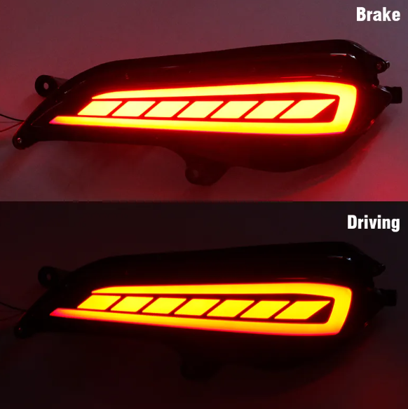 KEEN New Style For 2017 2018 2019 Toyota Yaris Car LED Rear Bumper Reflector Taillight Parking Brake Light