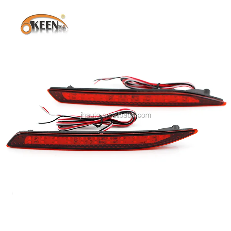  KEEN 12V High Power LED Tail Lamps For Honda Accord 9th 2014 2015 2016 Red Warning Brake light Rear Bumper Reflector Light