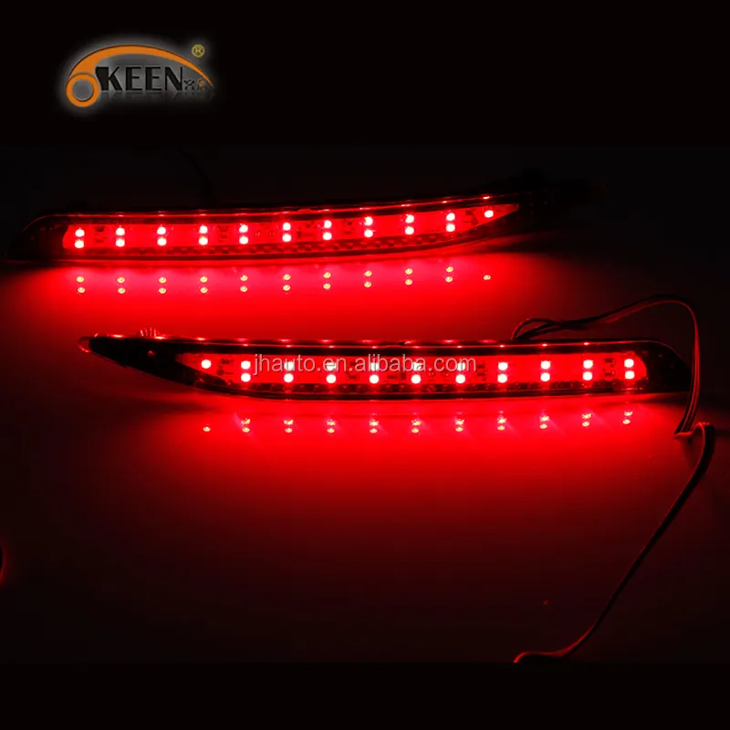  KEEN 12V High Power LED Tail Lamps For Honda Accord 9th 2014 2015 2016 Red Warning Brake light Rear Bumper Reflector Light