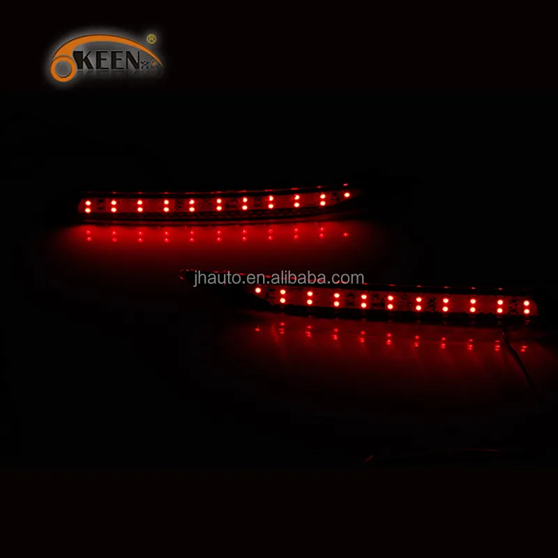  KEEN 12V High Power LED Tail Lamps For Honda Accord 9th 2014 2015 2016 Red Warning Brake light Rear Bumper Reflector Light
