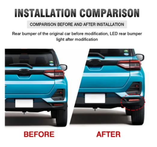KEEN led Rear Bumper Light for Toyota Raize 2019-2021 Tundra Tanto Start-scan Tail Lights with Flow Turn Signal Reflector Lamp