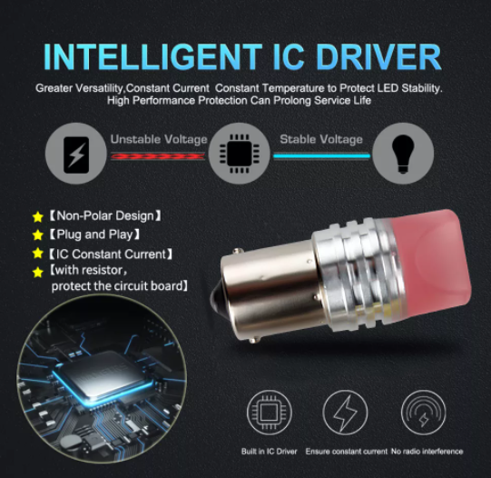 KEEN DC 9-14.5V Crystal Car Led Bulb T20 2835 9smd 7440 7443 W21/5W T25 S25 1156 1157 Tail Reverse Lamp Brake Turn Signal Light