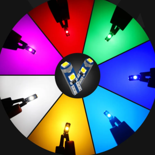 KEEN 12V T5 Led Bulb 3SMD 3030 Chips Car Dashboard Instrument Panel Lamp Warming Indicator Wedge Interior Light